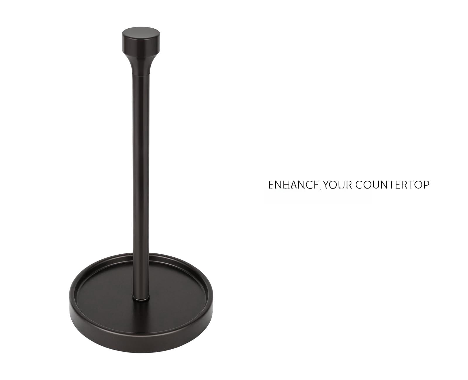Countertop Paper Towel Holder - Modern Bell End Minimalist Design Color Oil Rubbed Bronze