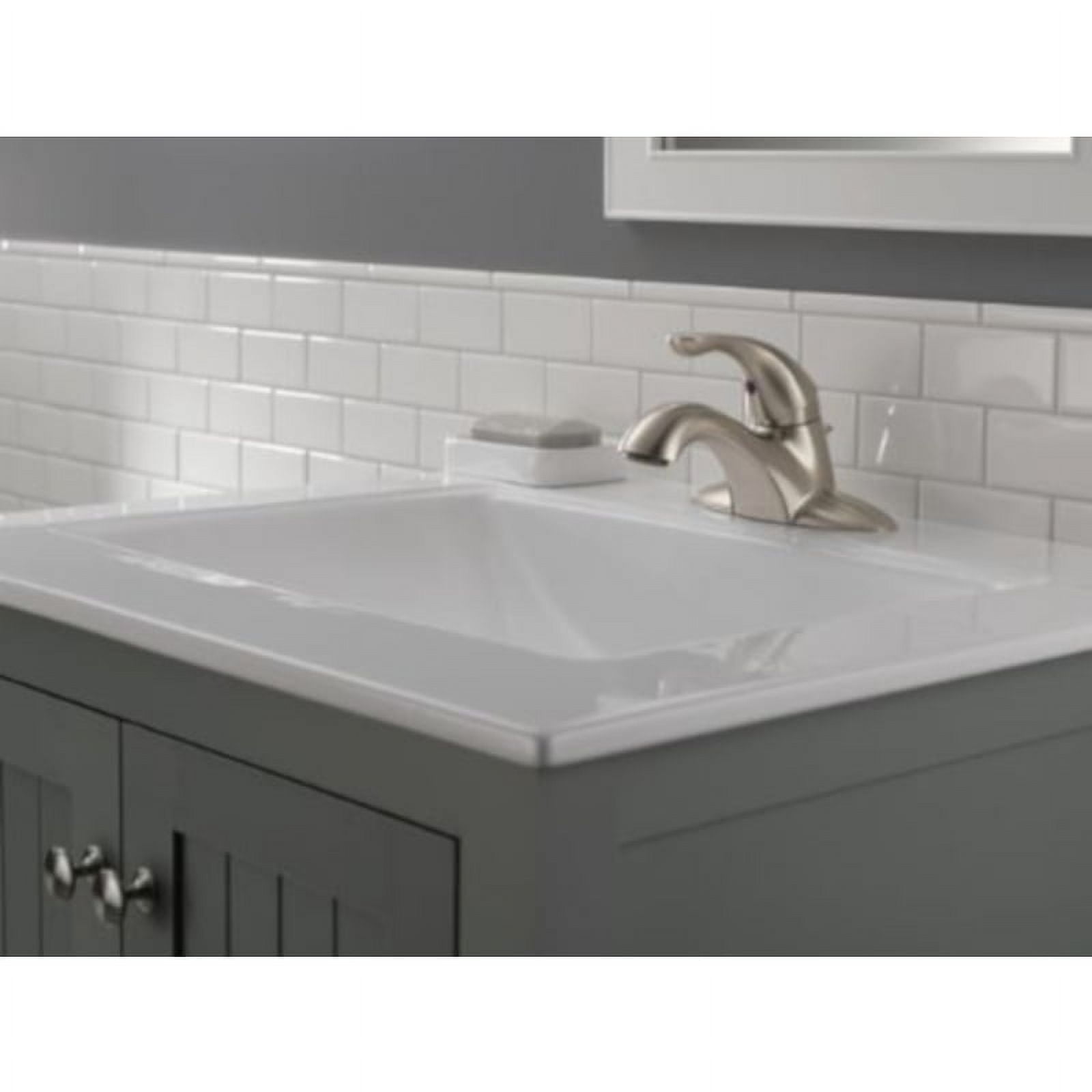 Delta Classic Stainless Steel Single Handle Lavatory Faucet 4 in.