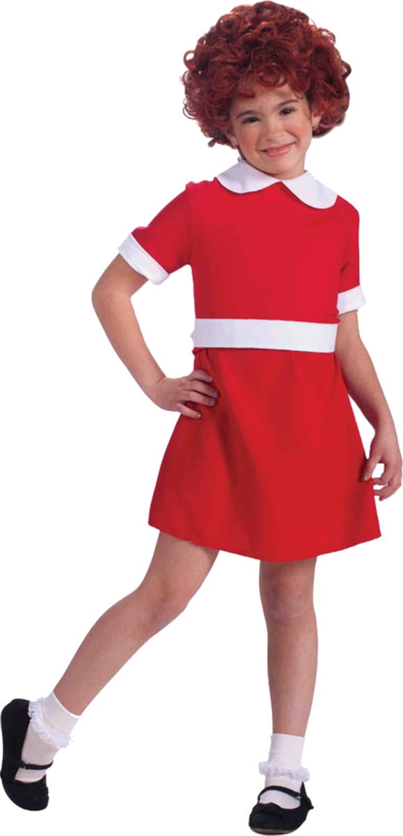 girls red dress with white collar