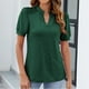 thumbnail image 2 of Blusas para las Mujeres Casual Manga Corta V-Cuello Suéter Color Sólido, Moda Poliéster/Spandex para el Hogar Y Diario, 2 of 8