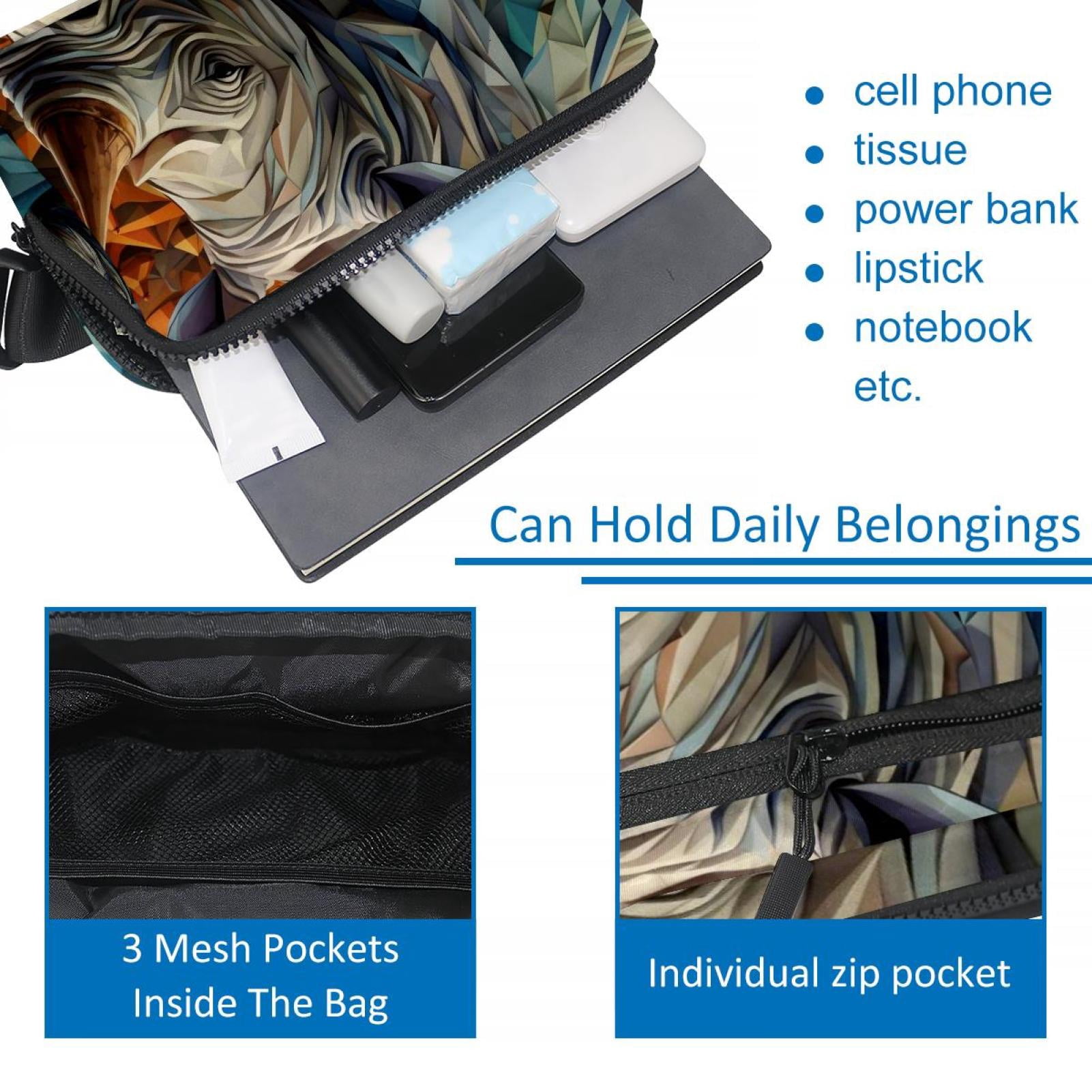 Rhinoceros Lightweight Adjustable Fanny Pack with Extension Strap - Unisex Waist Packs Crossbody Bag