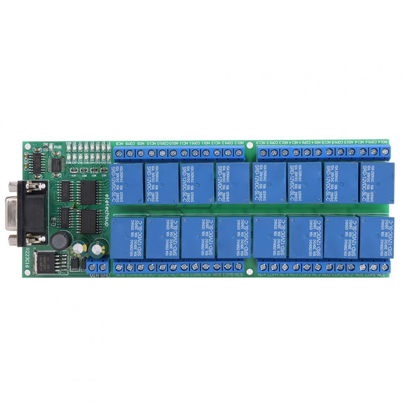 Cergrey R223C16 16Channel Relay Board DB9 Relay Module Female