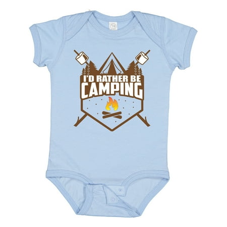 

Inktastic I d Rather Be Camping Gift Baby Boy or Baby Girl Bodysuit