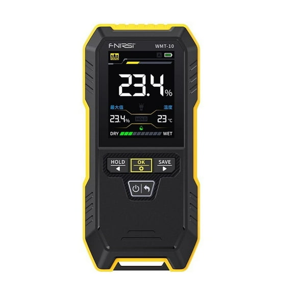 FNIRSI WMT-10 Inductive Wood Moisture Meter Hygrometer Non-contact Timber Damp Wall Detector Non-destructive Humidity Tester