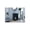 Black Wengue, variant on FM FURNITURE Malibu Single Bathroom Vanity, Single Door Cabinet, One Open Shelf