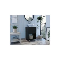 FM FURNITURE LLC Malibu Single Bathroom ,Black