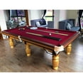 thumbnail image 4 of Toile de Table de Billard 8 Pieds/7 Pieds Coussin de Remplacement en Feutre pour Snooker - 8 Pieds Rouge, 4 of 8