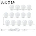 thumbnail image 1 of 3 Colors Makeup Lamp LED Lights USB Stepless Dimmable Bathroom Mirror Light 6 10 14 Bulb Kit Make Up Lighting ,Widely Use, 1 of 6