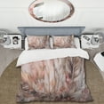 thumbnail image 2 of Designart "Glamorous Feathers of Boho Fantasy Gold IV" Glam Feather Bedding Covert Set - Glam Gold Floral Bed Set With 2 Shams, 2 of 6