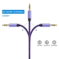 thumbnail image 3 of Cable de audio auxiliar AILKIN para coche, 3,5 mm, macho, azul y morado, 3 of 7