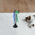 thumbnail image 4 of Cat Feather Toy Rope Chase Exercise with Suction Cup Rod Playing Toy Long Steel Wire Funny Interactive Cat Toys Toys Worm, 4 of 7