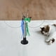 thumbnail image 4 of Juguetes de plumas para gatos, juguete interactivo para gatos con súper ventosa, plumas de resorte para gatos Gusano azul verde, 4 of 7