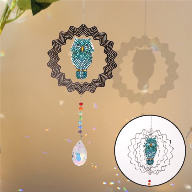Cuadros Decorativos Animales 3D Wind Chimes DIY Point Diamond Kit Crystal Hanging para Window Garden Ehuebsd Nuevos Originales