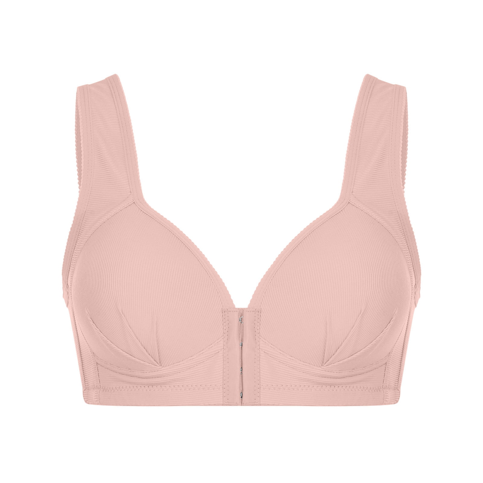 FAFWYP Women's Plus Size Bra, Super Soft Wire Free Underwear One Piece Bra Everyday Underwear