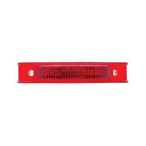 Red 7 LED 4" Slim Truck Trailer Side Marker Clearance Light / Red Lens