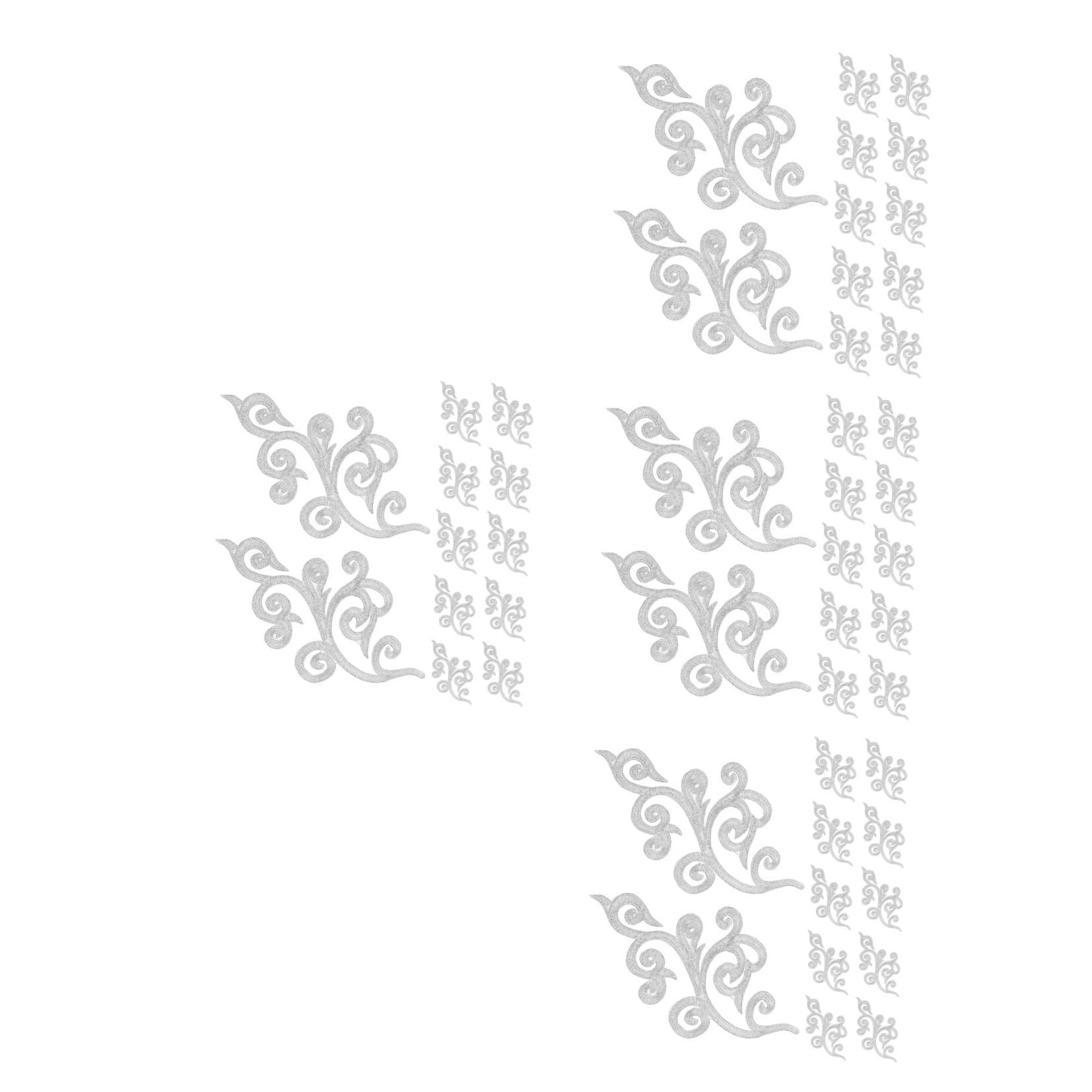 Hemoton 48 Pcs  Embroidery Patches Embroidered Appliques For Clothes Iron On Appliques Embroidery Stickers For Clothing Fabric Patches For Clothes