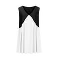 thumbnail image 5 of BangWanChi Boho Dresses for Women 2026 Women Casual Loose Patchwork Color Pleated Sleeveeless V-Neck Dress with Pocket, 5 of 7