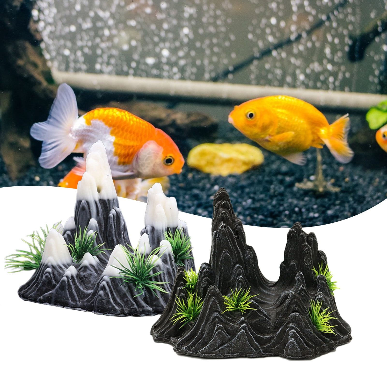 Shulemin Rockery Decoration,Resin Rockery Artificial Aquatic Plants
