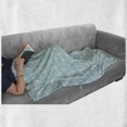 thumbnail image 6 of Pale Blue Soft Flannel Fleece Blanket, Geometric Image with Circles Rounds Inner Design Polka Dots Print, Cozy Plush for Indoor and Outdoor Use, 70" x 90", Sky Blue White and Black, by Ambesonne, 6 of 6