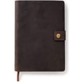 thumbnail image 1 of Funda Cuero de Grano Completo Premium CASE ELEGANCE A5, Líneas de Recambio, Soporte Pluma, Ranuras Tarjetas, Cierre Latón (Marrón), 1 of 3