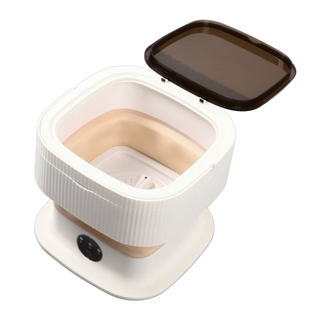 Portable Washing Machine, Mini Foldable Washing Machine, 9L Large Capacity, with Drainage Basket, for Baby Clothes, Underwear or Small Items, Mini Folding Washer for Apartment RV