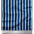 thumbnail image 1 of Soimoi Japan Crepe Satin Fabric Stripe Block Print Fabric by The Yard 42 Inch Wide, 1 of 3