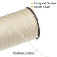 thumbnail image 4 of 2 Pack Thin Waxed Thread 137 Yards 0.55mm Polyester String Cord for Machine Sewing Hand Quilting Weaving, Linen, 4 of 5