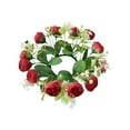 thumbnail image 2 of TFYZYY Simulated Small Tea Rose Candleholder Flower Wreath, Floral Candle Circle, Holiday Decoration, Artificial Flower Ring, Multicolor Centerpiece, Table Decor, No Maintenance Required, Reusable, 2 of 6