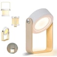 thumbnail image 2 of Lámpara de mesa Lámpara de noche LED, linterna de luz nocturna, táctil vintage regulable, 3 modos de iluminación, linterna portátil plegable, lámpara de noche, lámpara de camping F, 2 of 5