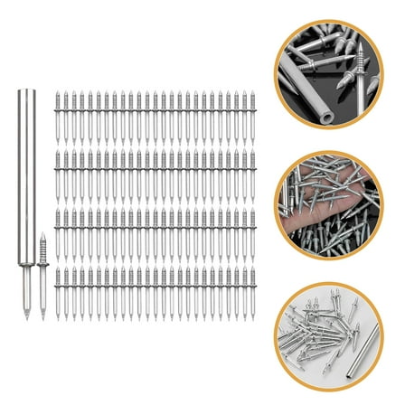 WHAMVOX Nails Double Headed Nail Set 2.70X0.30X0.30CM Silver