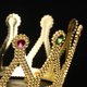 thumbnail image 5 of Corona de reina para fiesta de Halloween, corona de rey de plástico, corona medieval antigua, corona encantadora, accesorio para banquete de teatro, recuerdo de fiesta de cumpleaños (dorado), 5 of 6