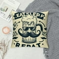 thumbnail image 2 of COMIO Throw Pillow Cover Eat Sleep Funky Beer Summer Rectangular Sofa Pillow Case Cushion Cover for Home Couch Bed Decor, 2 of 5