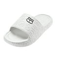 thumbnail image 1 of PEASKJP Mens House Slippers Slide-On and Comfortable Pool-Side Shoes, Gray 41, 1 of 4