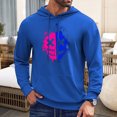 thumbnail image 2 of toraway Sweatshirts for Men Trendy Graphic Men Fashion Casual Part Print Hooded Pullover Long Sleeve Drawstring Hooded Sweater Tops S, 2 of 4