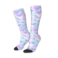 thumbnail image 2 of Easygdp Rainbow Scales Soccer Socks Sport Knee High Socks Calf Compression Athletic Socks for Men and Women, 2 of 9