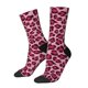 thumbnail image 1 of Balery Rose Leopard Print Calcetas Largas con Estampado para Hombre y Mujer – Suaves y Transpirables, Talla Única (US 5-11), 1 of 6