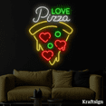 thumbnail image 3 of Craftnamesign Pizza Love Neon Sign, Pizza Restaurant Decor, Pizza Signage, 3 of 4