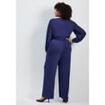 thumbnail image 2 of Avenue Women's Plus Size Luxe Drape Chiffon Overlay Jumpsuit, 2 of 2