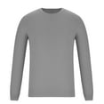 thumbnail image 5 of Hueook Sweater Men's Youth Fashion Casual Color V-Neck Long Sleeve Sweater Dark Gray L, 5 of 6