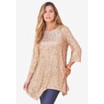 thumbnail image 3 of Roaman's Women's Plus Size Handkerchief Hem Sequin Tunic, 3 of 6