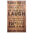 thumbnail image 2 of P. Graham Dunn Famille Règles Rêve Rire Amour Rustique 24 x 14 Design en Palette de Bois Plaque Murale, 2 of 4