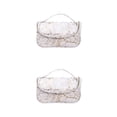 thumbnail image 2 of QualitChoice Pattern Cosmetic Bag Convenient Women Storage Handbag Carrying Pouch Holding Container Travel Makeup Organizer Type 7 2Set, 2 of 6