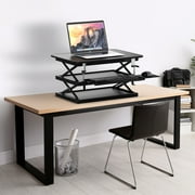 Adjustable Standing Desk Converter – Tall Sit to Stand Desk Riser with Independent Keyboard Platform and 21.5 Max Height for Laptops or Monitors