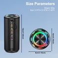 thumbnail image 6 of Portable Wireless Bluetooth Speaker, 20W HD Stereo Sound, Bluetooth 5.4, 15H Playtime, IPX7 Waterproof, LED Lights, TWS Pairing, Built-in Mic, Ideal for Outdoor, Party, Home, Beach & Gift (Black), 6 of 8