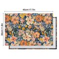 thumbnail image 5 of Pioneer Flower Floral Print Pattern Summer Placemats Table Placemats Set Of 6-Linen Kitchen Washable Placemats Table Mats 12x18 Inch Non-Slip Heat Resistant, 5 of 5