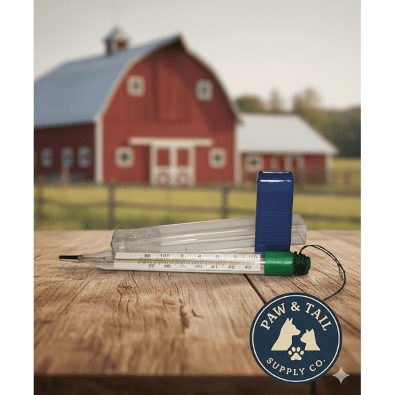 Ideal Veterinary Digital Thermometer Mercury Free w/ Case Livestock Horses Dogs