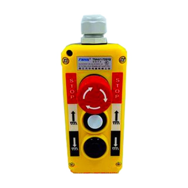 Electric Crane Remote Control Push Button Emergency Stop Switch Rainproof UP Down Hoist Switch Wear-resistant ,Easy to Operate