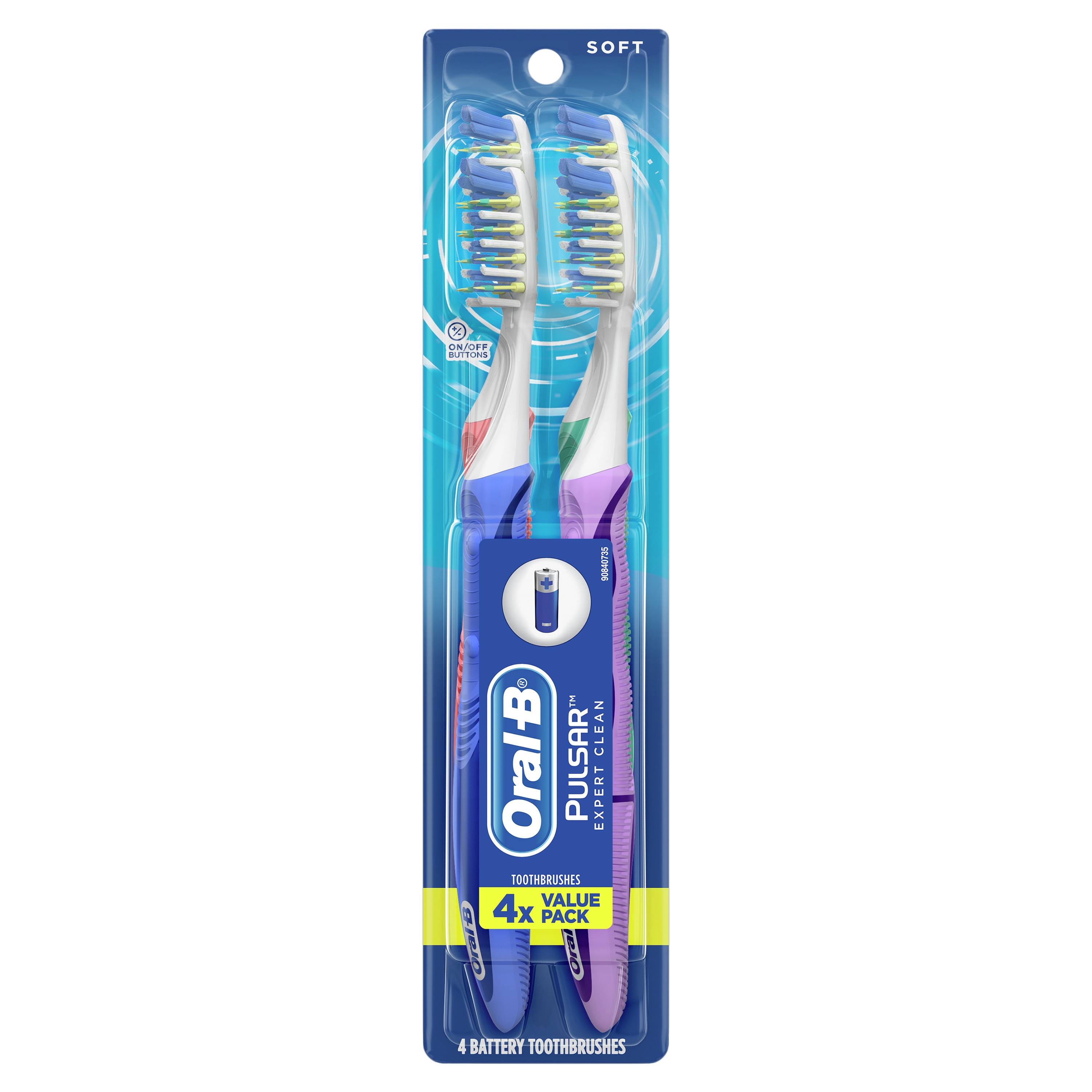 Banzai Infecteren Tegen Oral-B Pulsar Pro Health Battery Electric Toothbrush, 4 Ct - Walmart.com