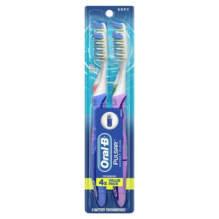 Oral-B Pulsar Pro Health Battery Electric Toothbrush, 4 Ct