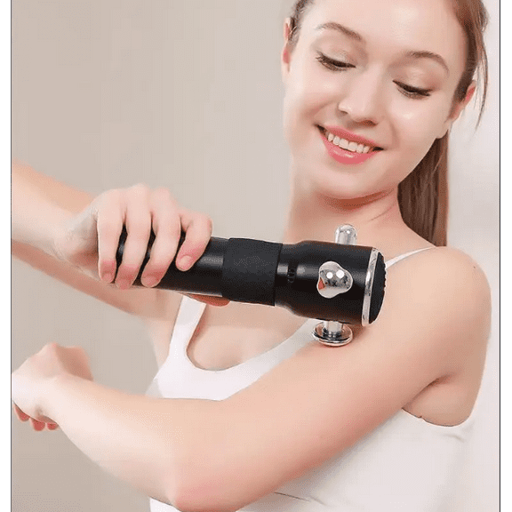 Professional Grade Deep Tissue Massage Gun - 3 Speed Percussion Therapy Device with 4 Interchangeable Heads, Type-C Charging, for Muscle Recovery & Pain Relief